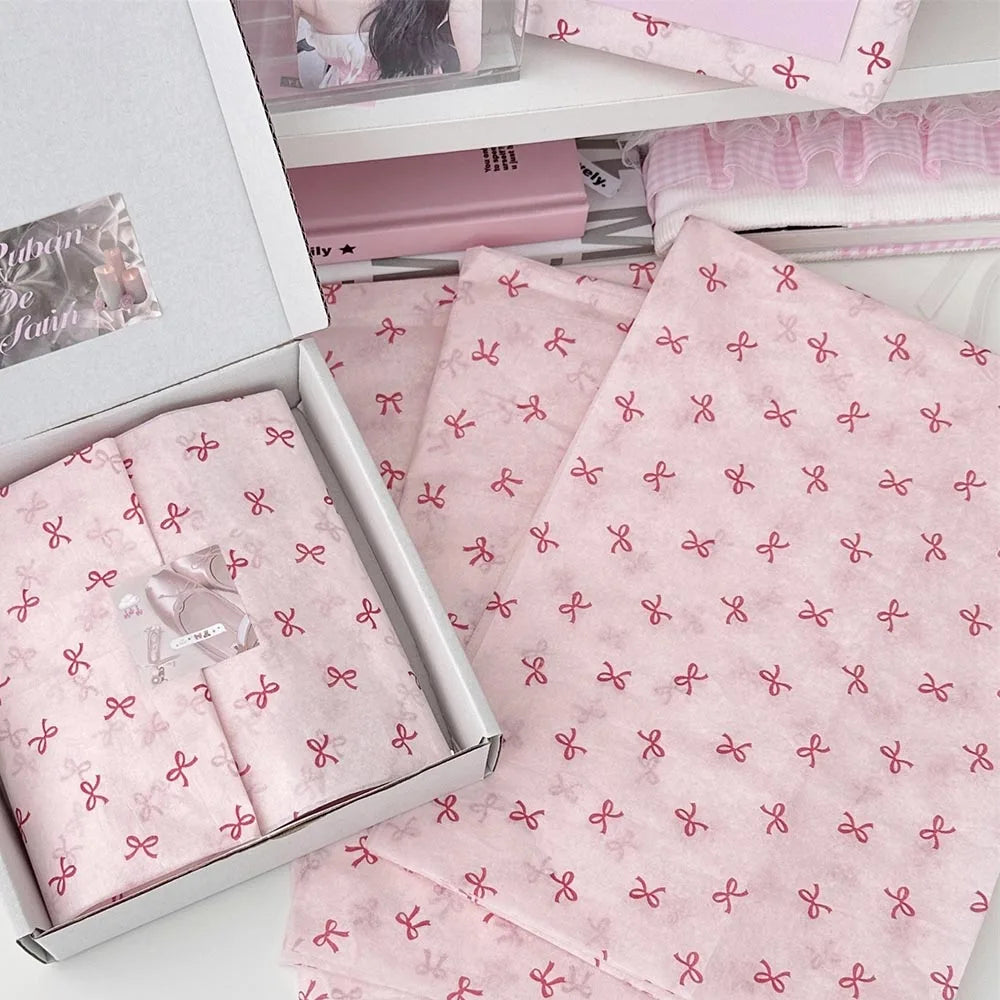 10-Pack Pink Bowknot Tissue Paper – Bouquet & Gift Wrap