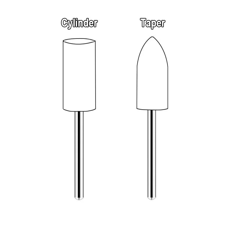 12-Pc Wool Felt Polishing Bobs 3mm Shaft – Rotary Tool Bits