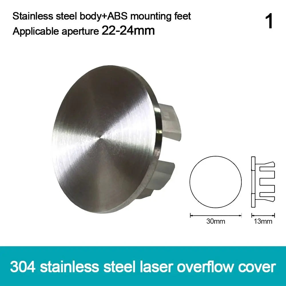 Stainless Steel Round Sink Overflow Cover Ring Replacement