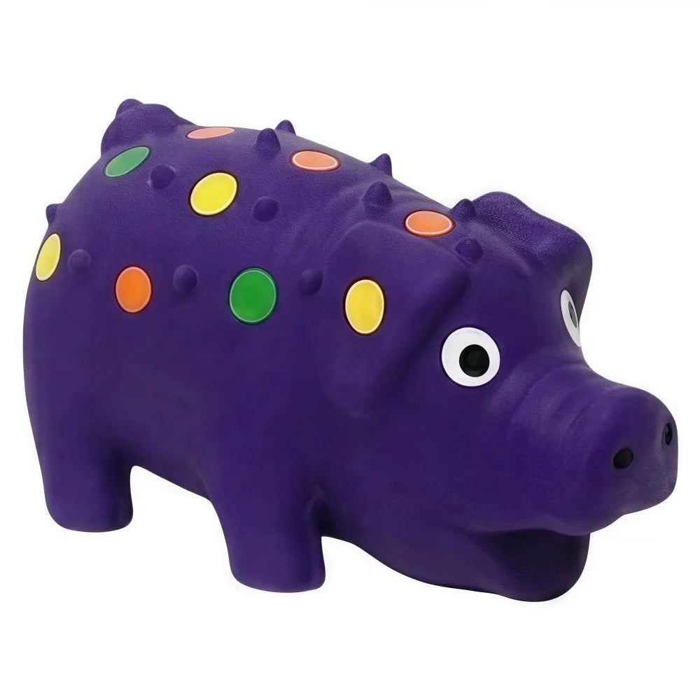 Interactive Pig Squeaky Dog Toy – Latex, 4in, All Breeds