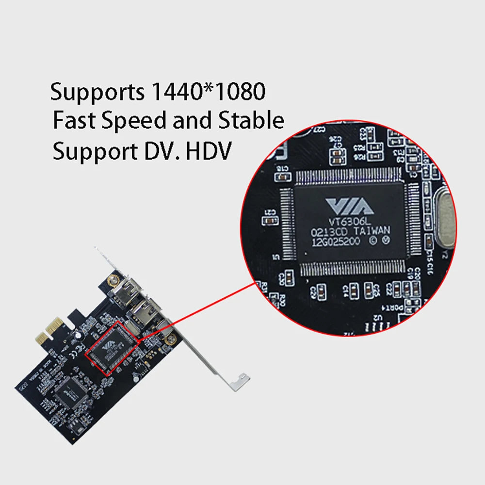 PCIe IEEE 1394 FireWire Card – HD DV Video Capture Adapter