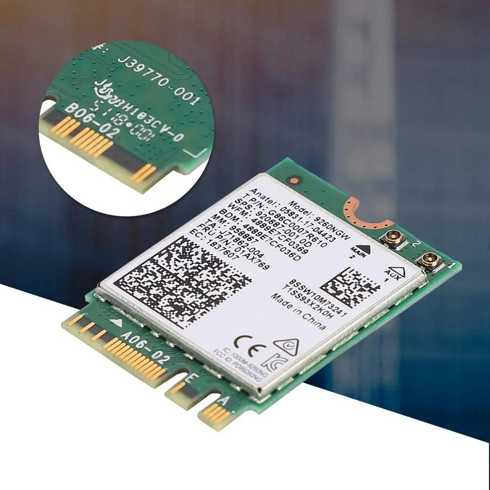 WDXUN 9260NGW M.2 NGFF Dual Band Wi-Fi + Bluetooth 5.0 Card
