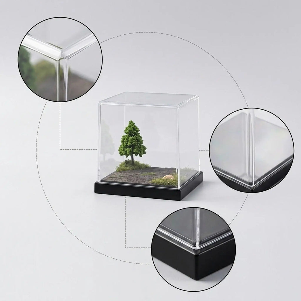 Clear Acrylic Display Case – 1/64 Collectible Storage Cube