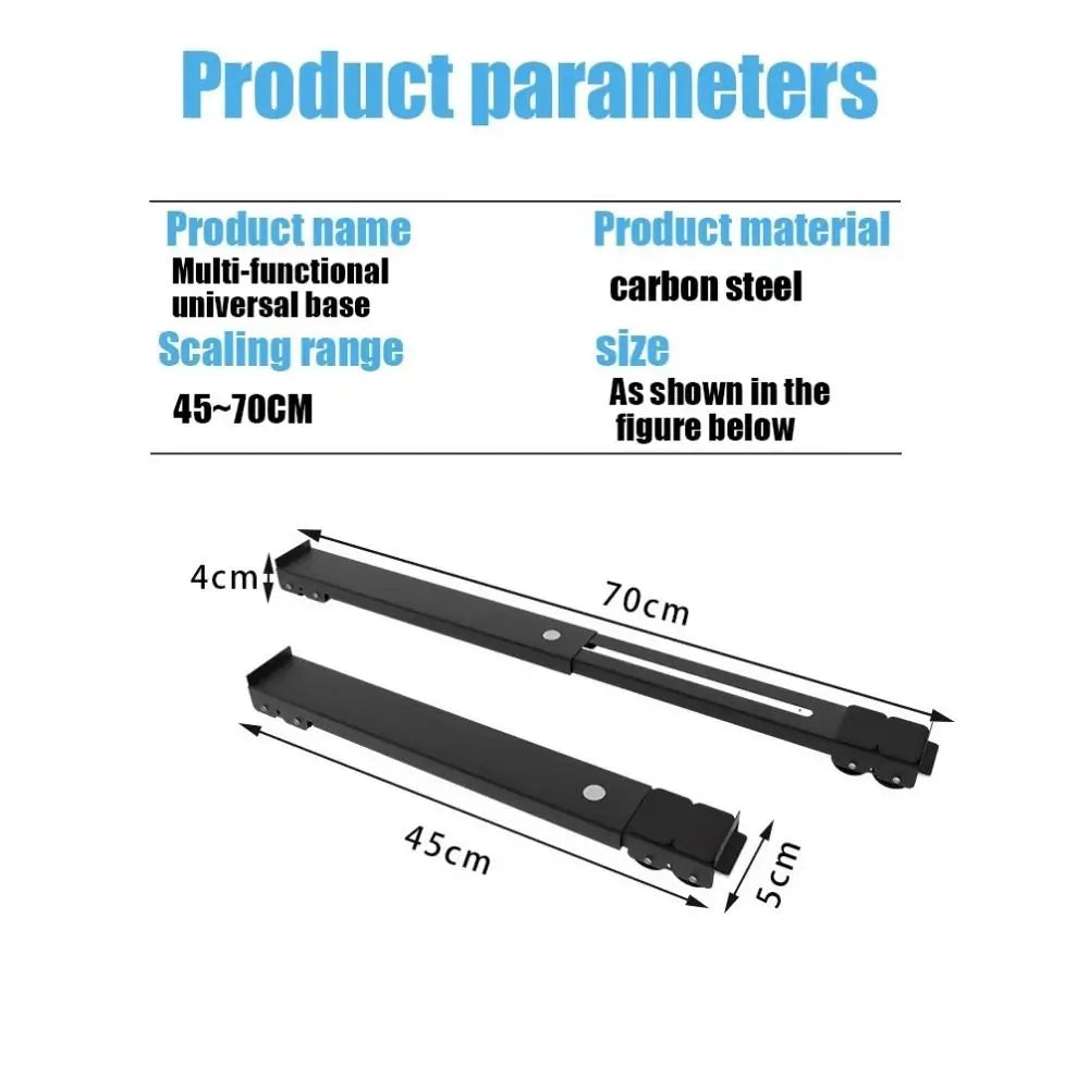 2-Pack Adjustable Appliance Base with 360° Universal Wheels