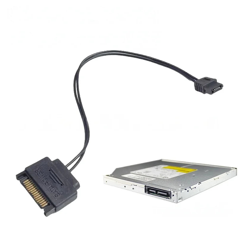 SATA 15-Pin to 6-Pin Power Adapter Cable | HDD & DVD Drive