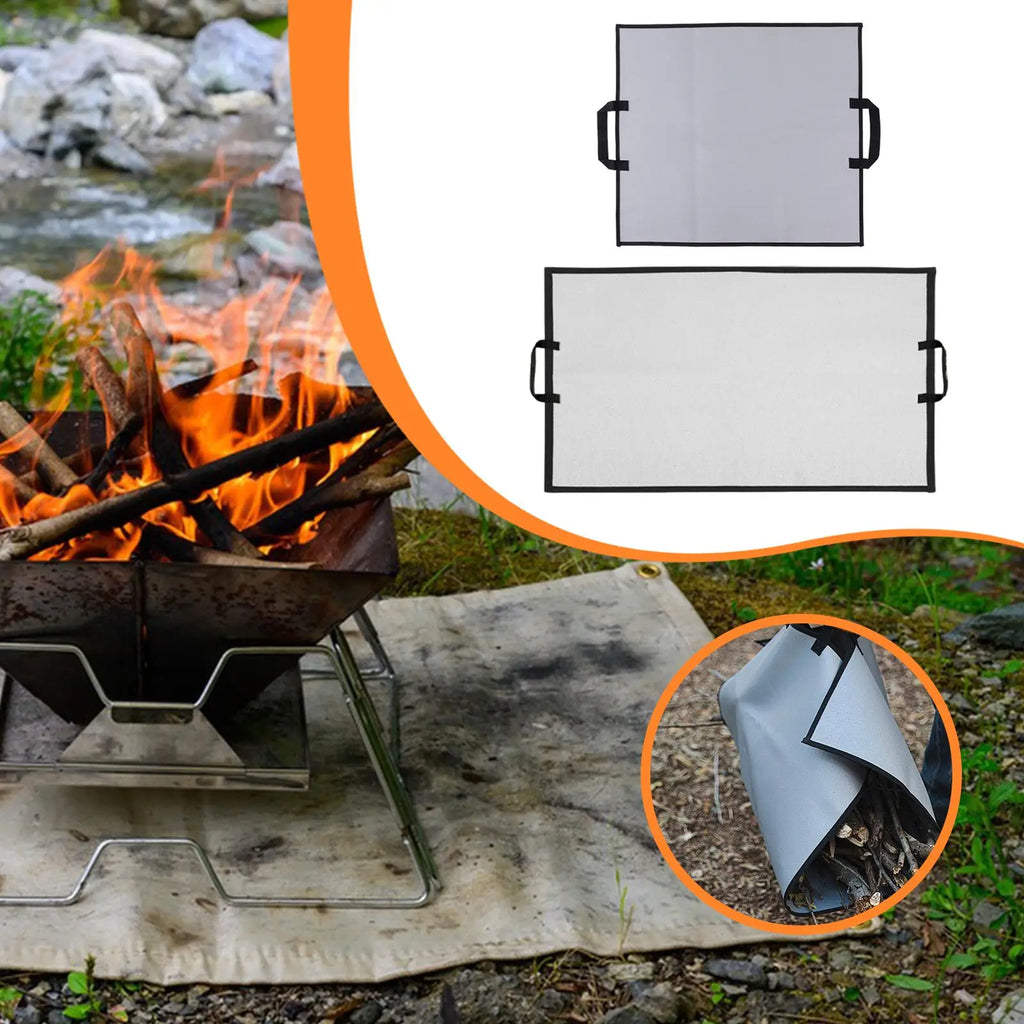 Fireproof Grill Mat with Handle – Heat-Resistant Reusable Pad