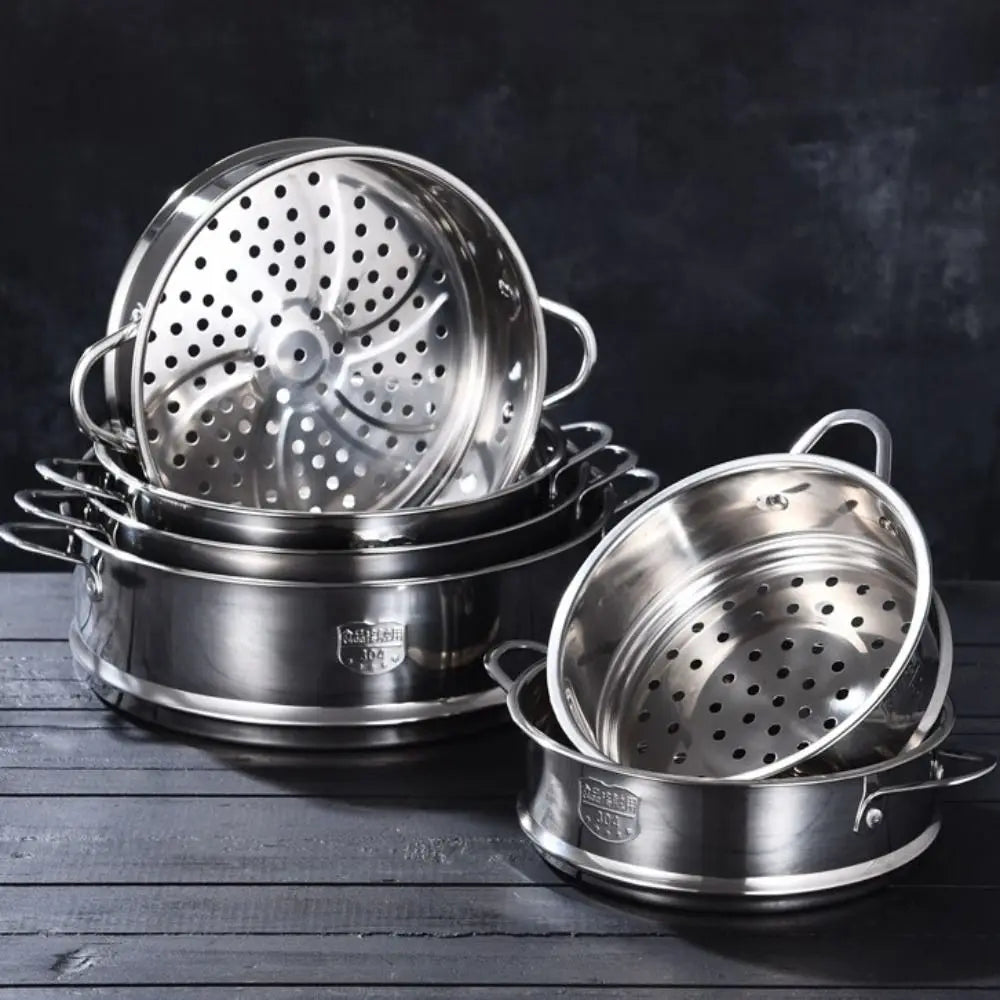 304 Stainless Steel Steamer Basket with Handles – 9 Sizes