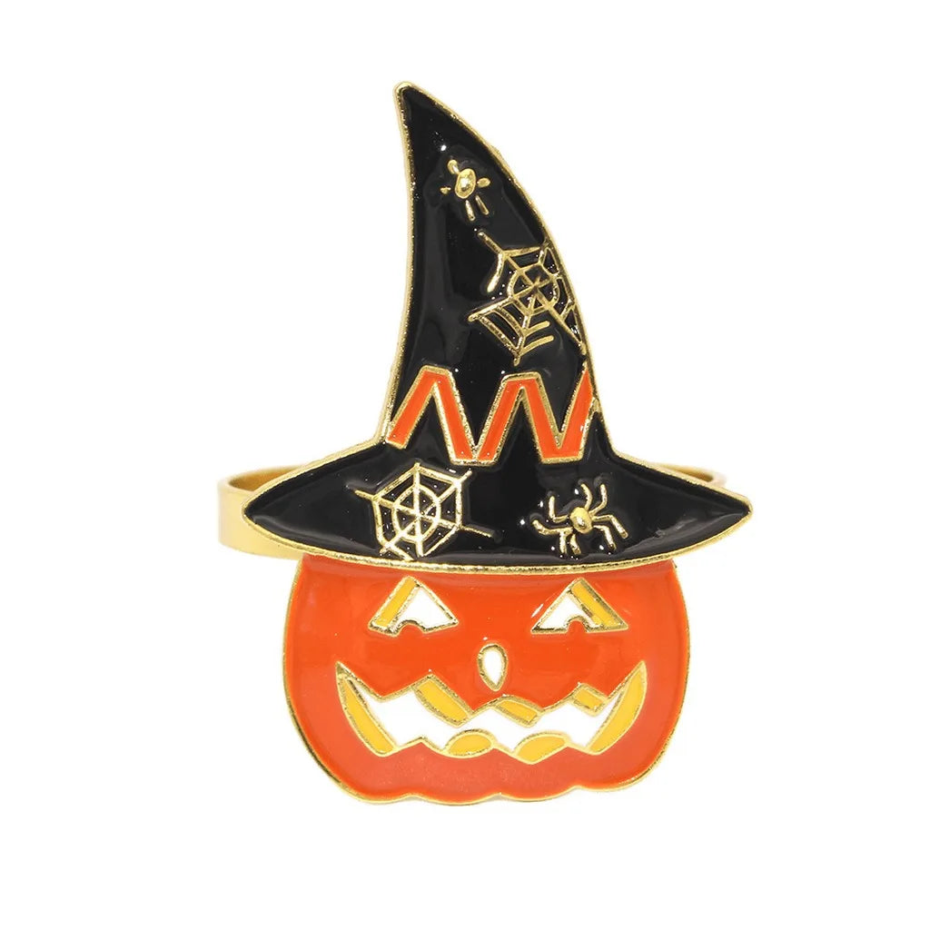 Halloween Pumpkin Napkin Ring | Alloy Festive Table Decor