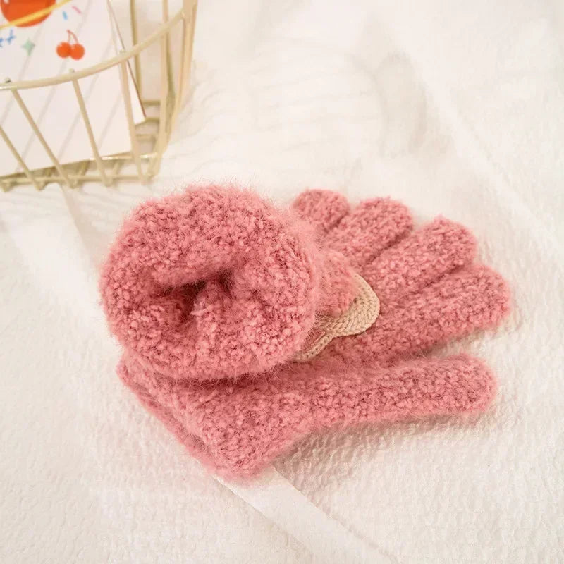 Kids Fleece-Lined Winter Gloves – Toddler Boys & Girls