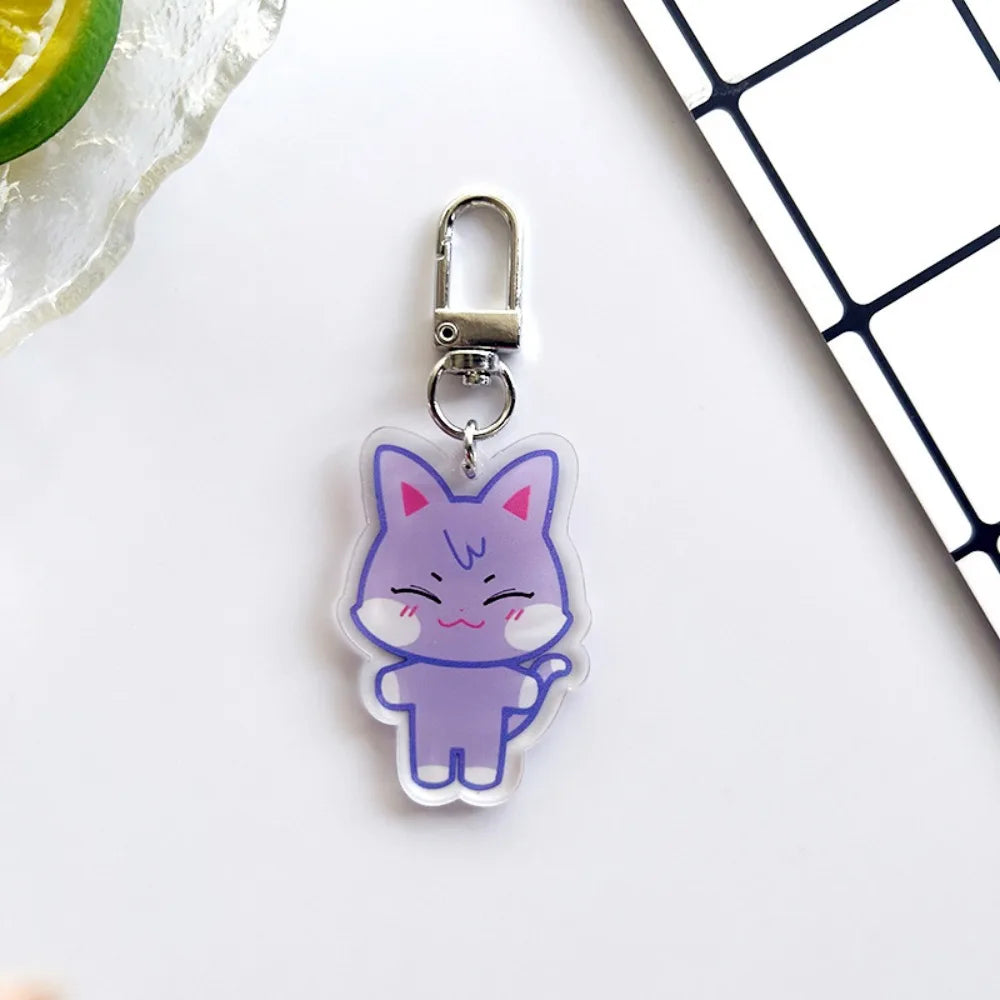 Cute Cartoon Acrylic Animal Keychain & Keyring Pendant
