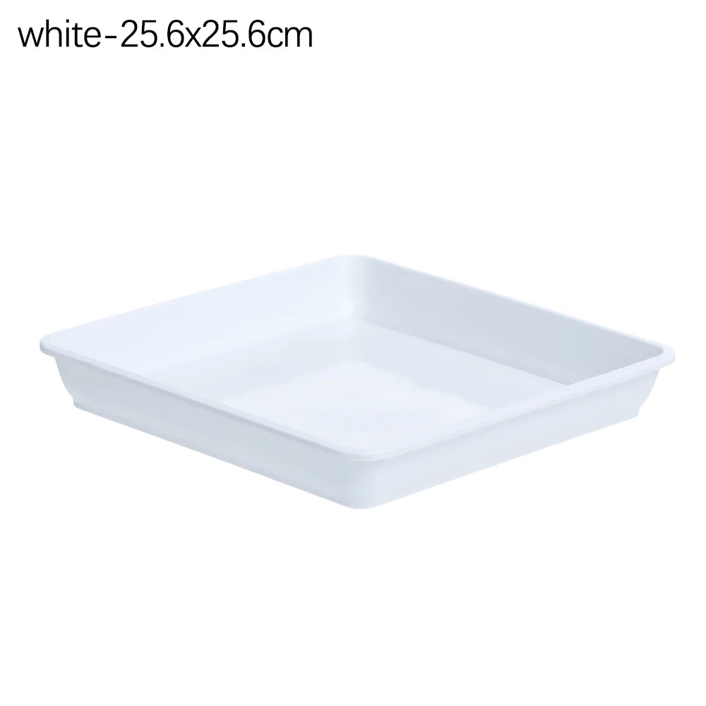 Square Plastic Plant Saucer Drip Tray – Indoor & Outdoor Use