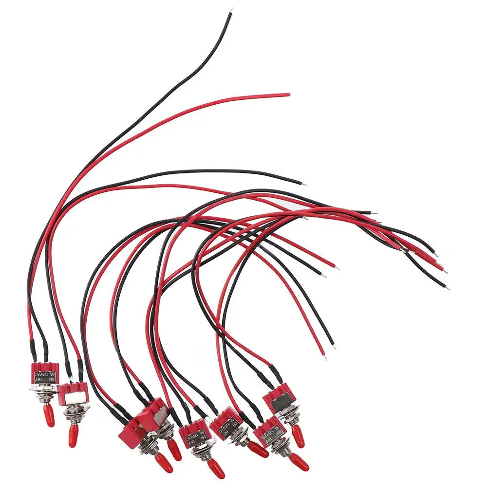 SPST Mini Toggle Switch MTS-101 Pre-Soldered Wires | 1 or 8 Pcs