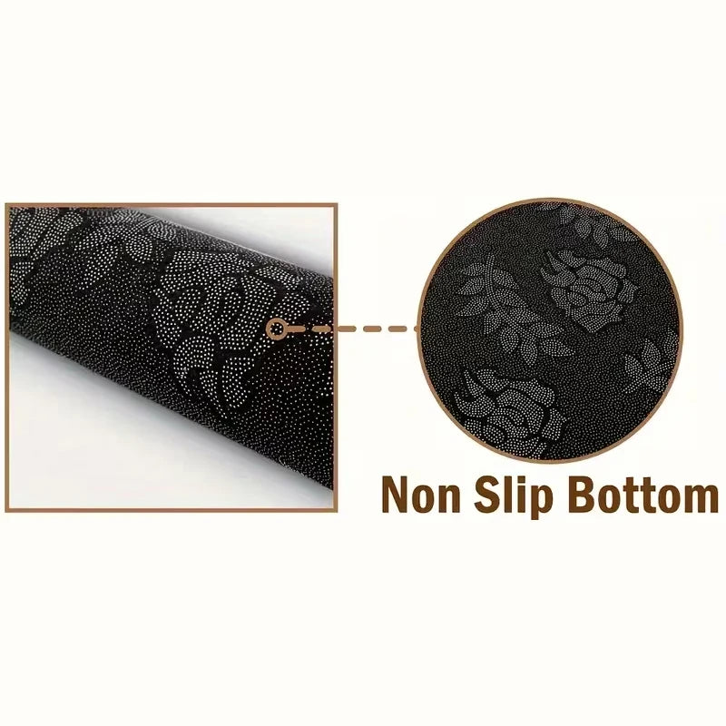 Christmas Half Round Non-Slip Doormat – Beige Felt Welcome Rug