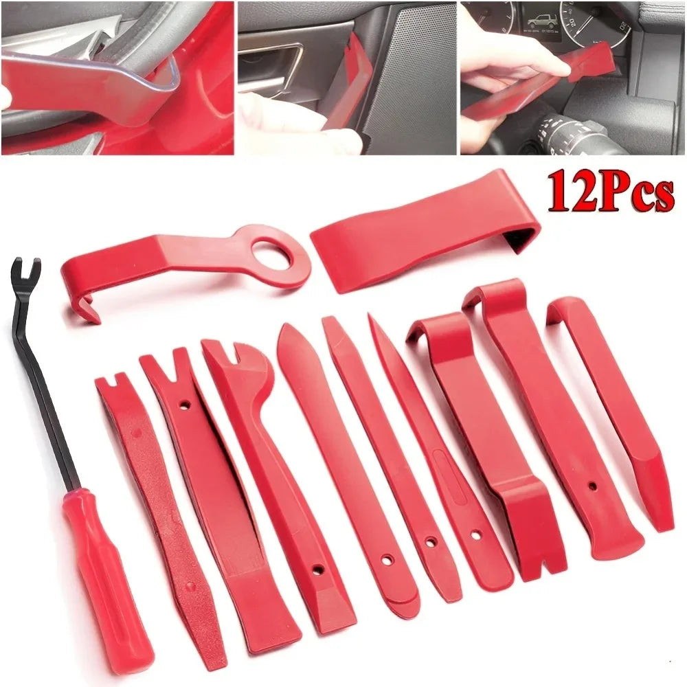 12-Pc Plastic Car Trim Removal Tool Kit – No-Scratch Panel Pry