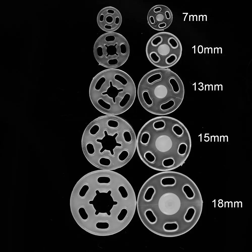 100pcs Plastic Snap Press Buttons – Sewing Fasteners Set