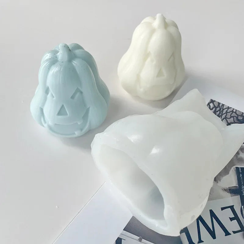 Skull & Pumpkin Silicone Candle Mold | Halloween DIY Craft