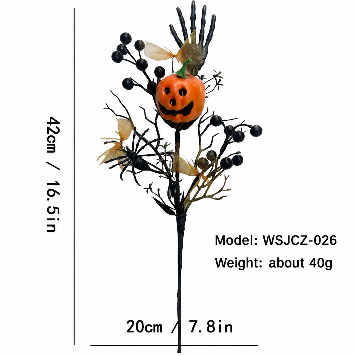 Spooky Halloween Decorative Flower Pick – Wreath & Tabletop
