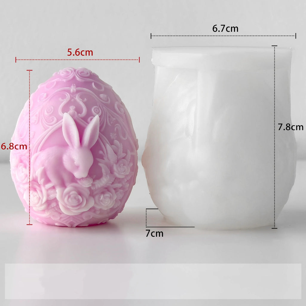 3D Easter Bunny Silicone Mold – Candle Soap Resin Crafts