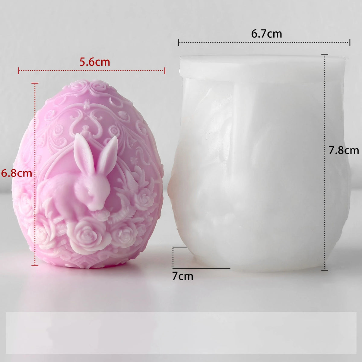 3D Easter Bunny Silicone Mold – Candle Soap Resin Crafts