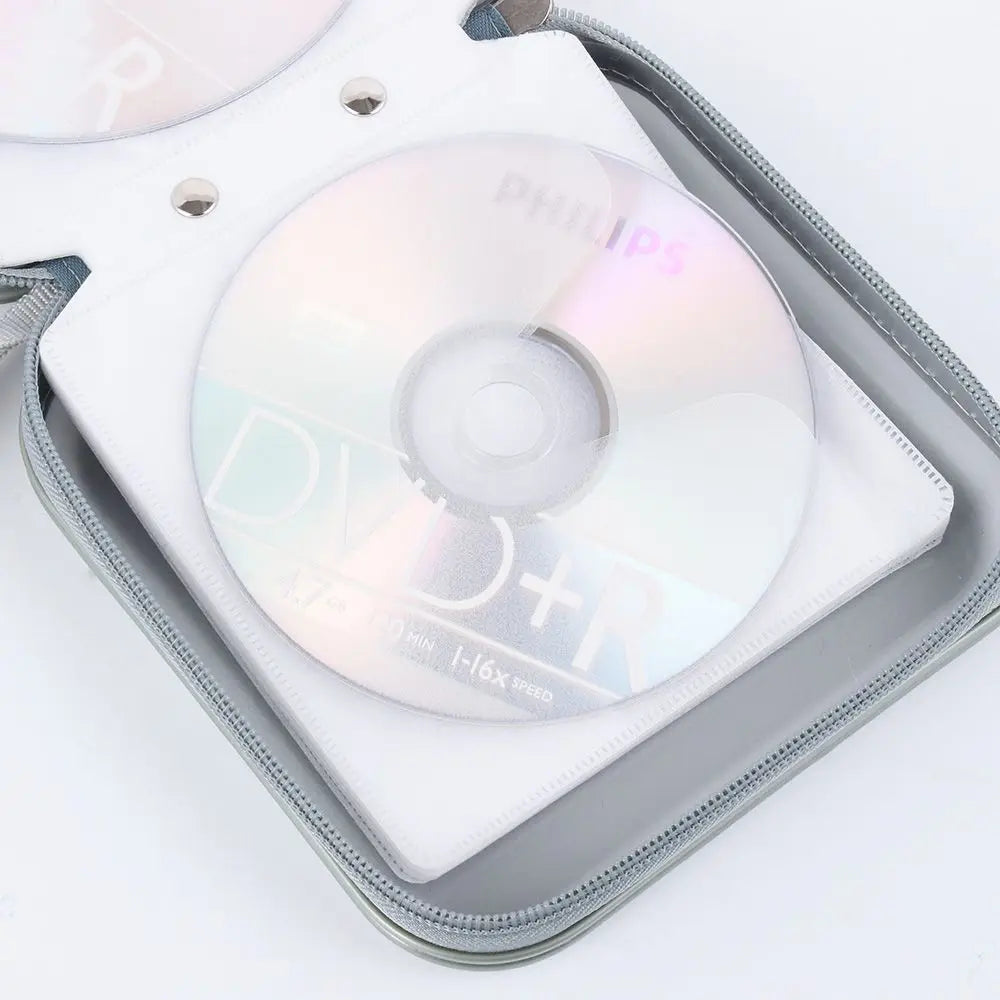 40-Disc Portable CD DVD Wallet Organizer Case | Hard Box
