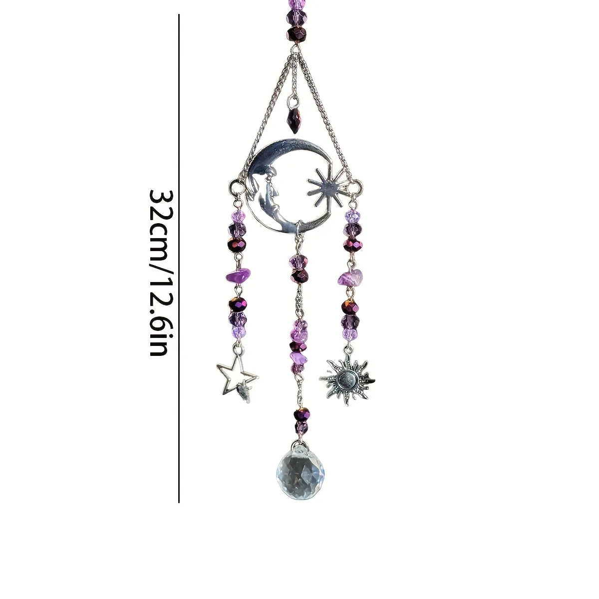 Crystal Moon Goddess Sun Catcher Pendant | Home Decor