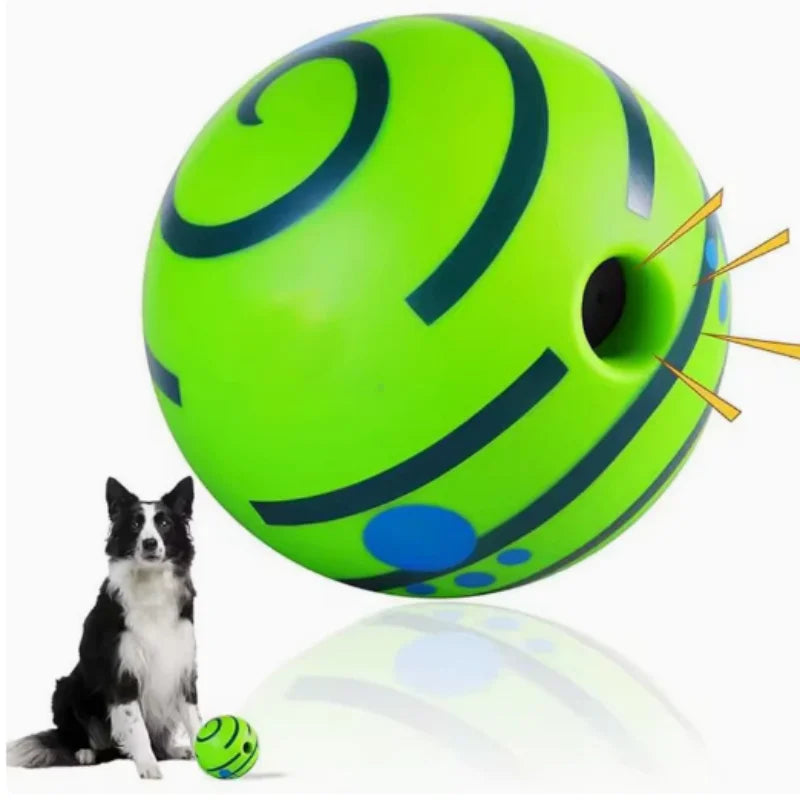 Squeaky Wobble Dog Ball – Interactive Puzzle Toy