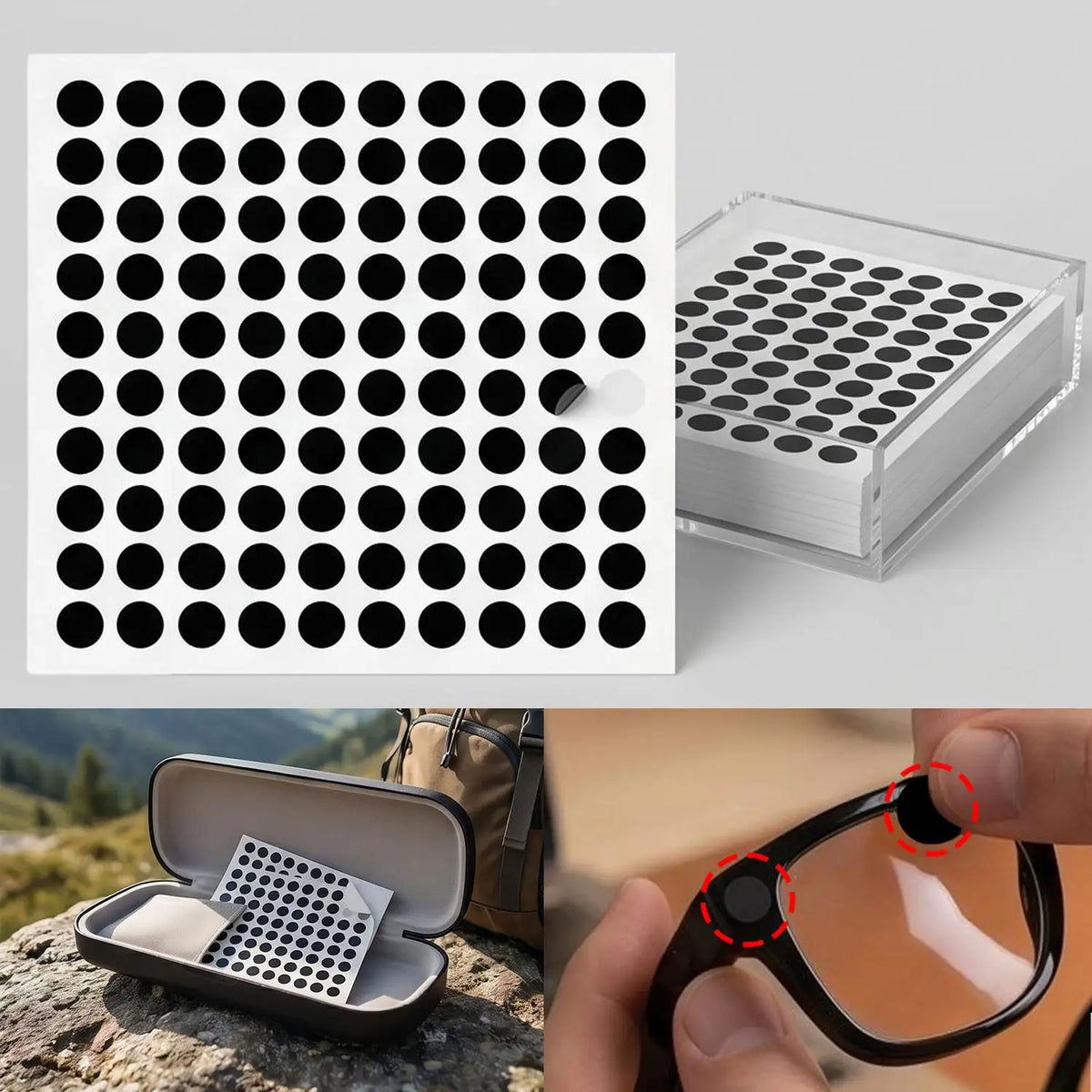 Camera Blackout Stickers for AI Smart Glasses – 100pcs