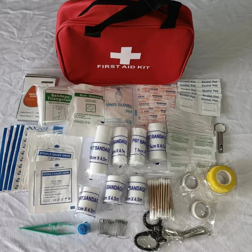 Portable First Aid Kit for Hiking, Camping & Emergencies
