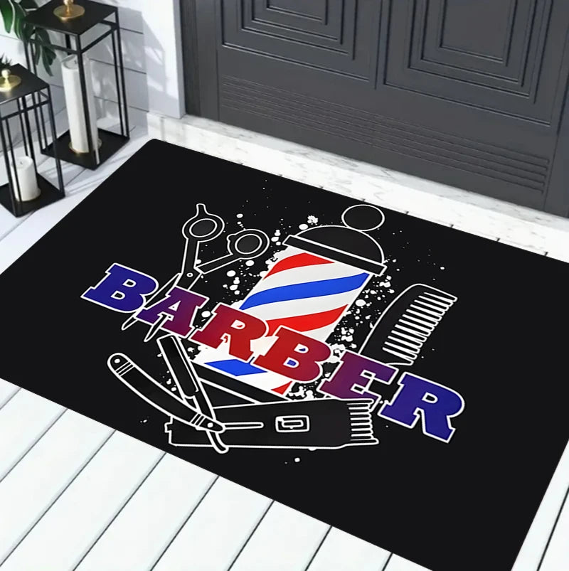 Barber Shop Graphic Anti-Slip Floor Mat – Home Doormat