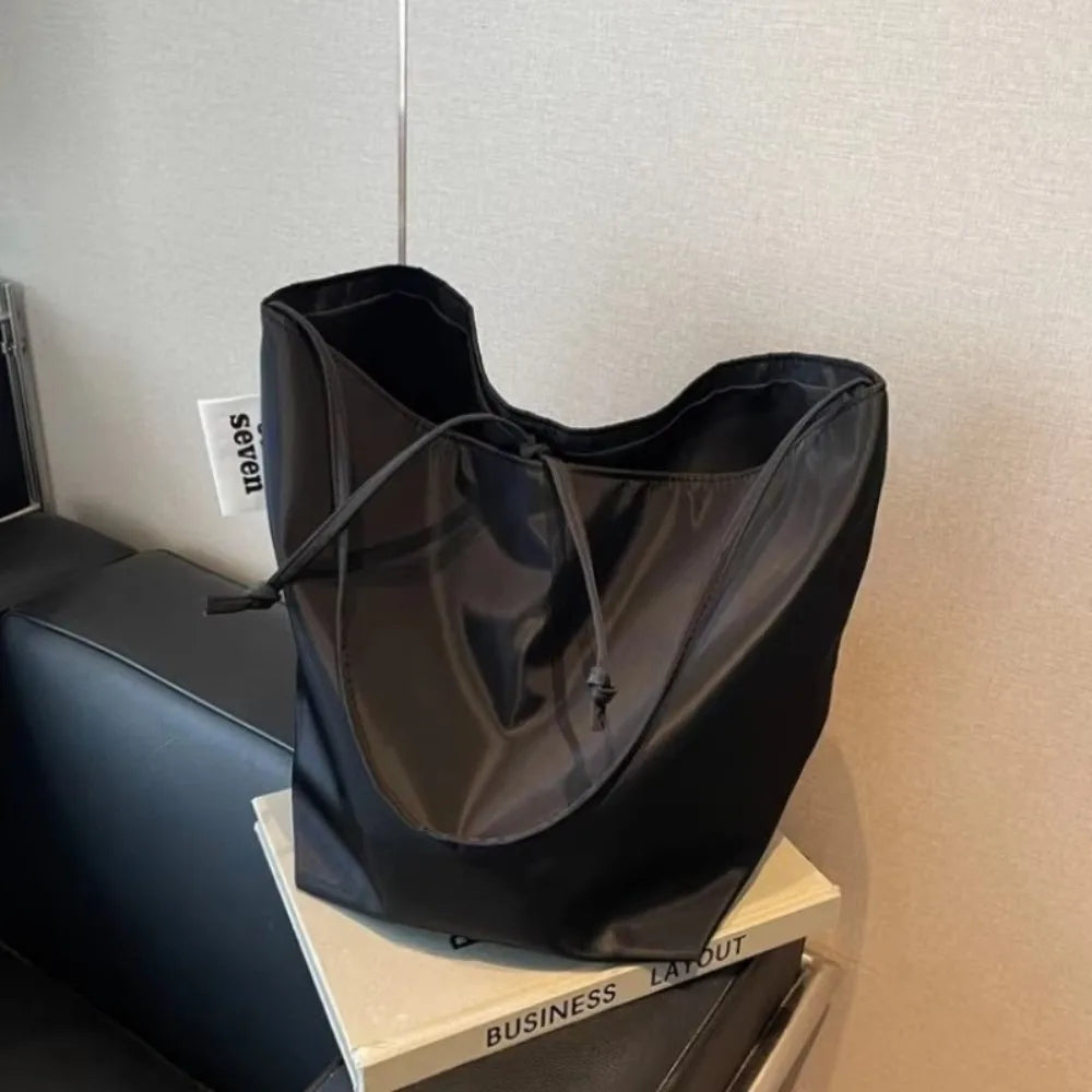 Large Capacity Soft Nylon Shoulder Tote Bag for Women