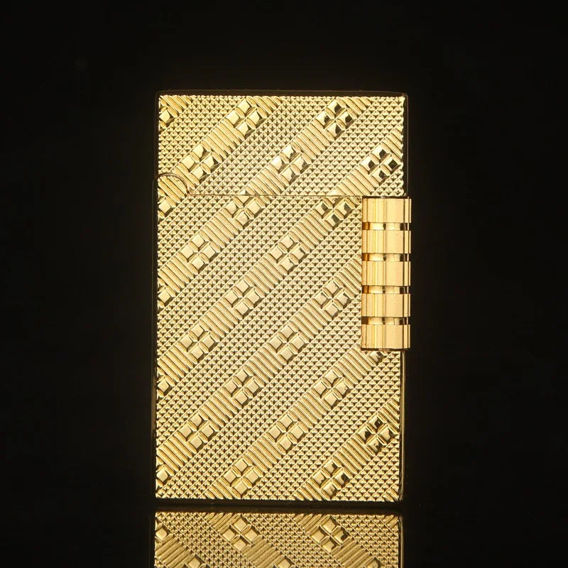 Oblique Grid Side-Slide Butane Lighter | Men's Gift