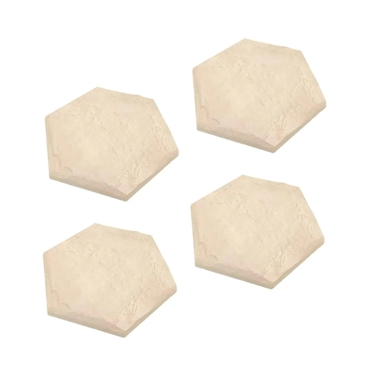 Plastic Garden Stepping Stones Set with Ground Nails – 4 Pack