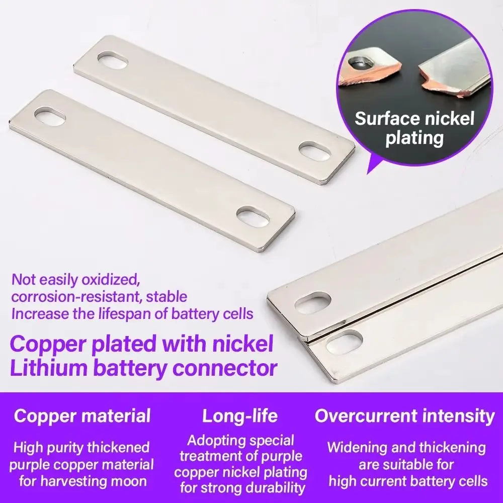M6 Nickel-Plated Copper Battery Bus Bar Connector – LiFePO4