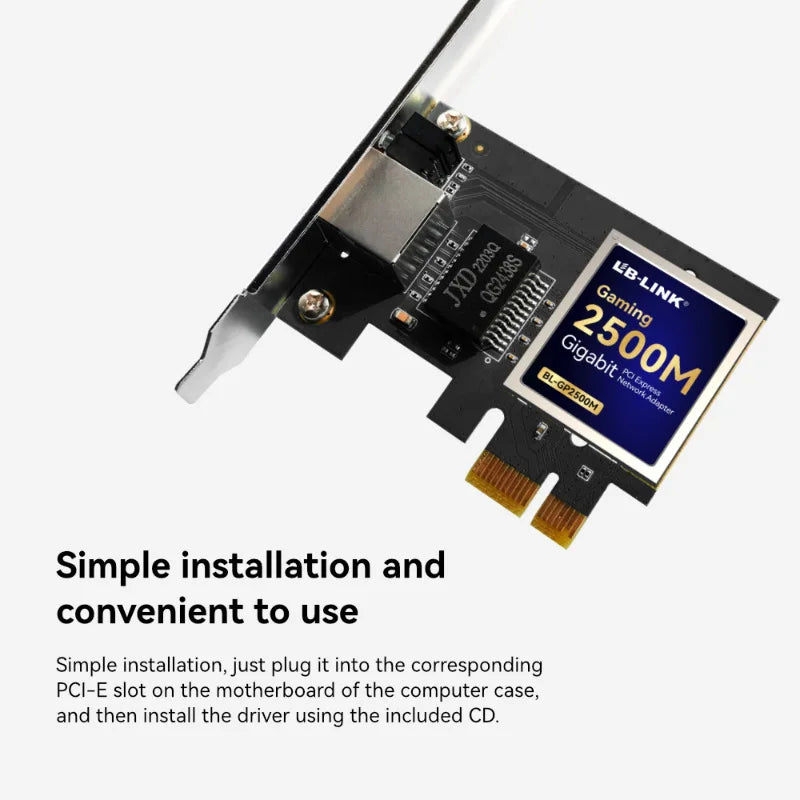 OULLX 2.5Gbps PCIe Network Card RJ45 LAN Adapter