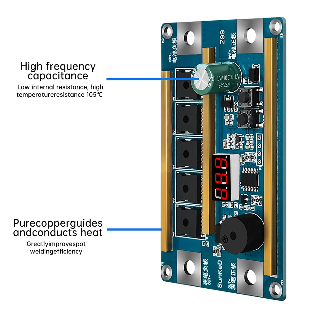 Z99 12V Portable Spot Welder Kit – 99-Step Control Board