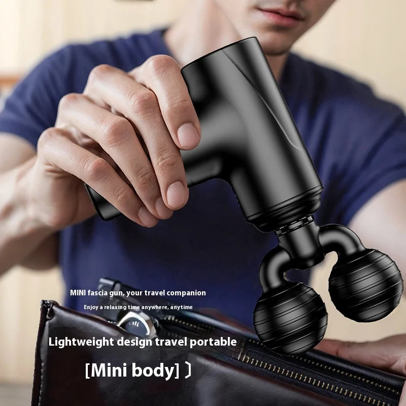 Mini Dual Head Fascia Gun – 3-Speed Portable Massager