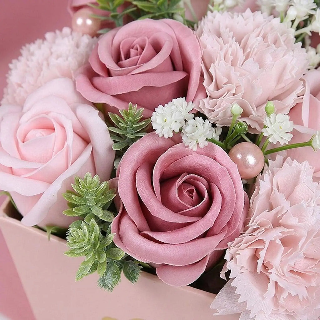 Scented Soap Carnation Flower Gift Box | Home Decor Bouquet