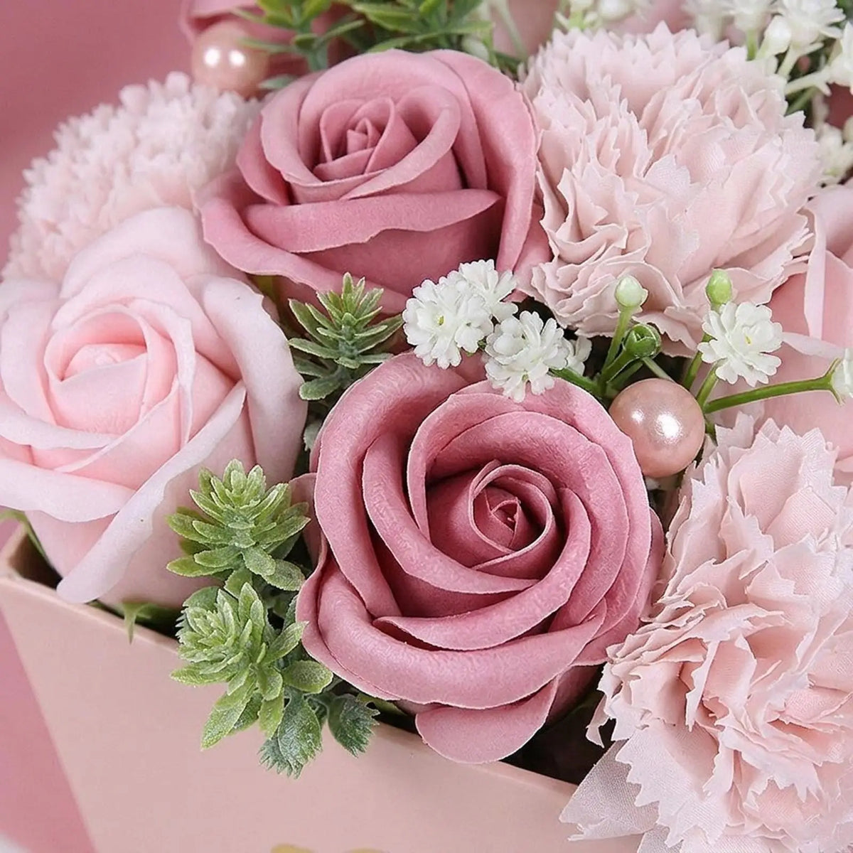 Scented Soap Carnation Flower Gift Box | Home Decor Bouquet
