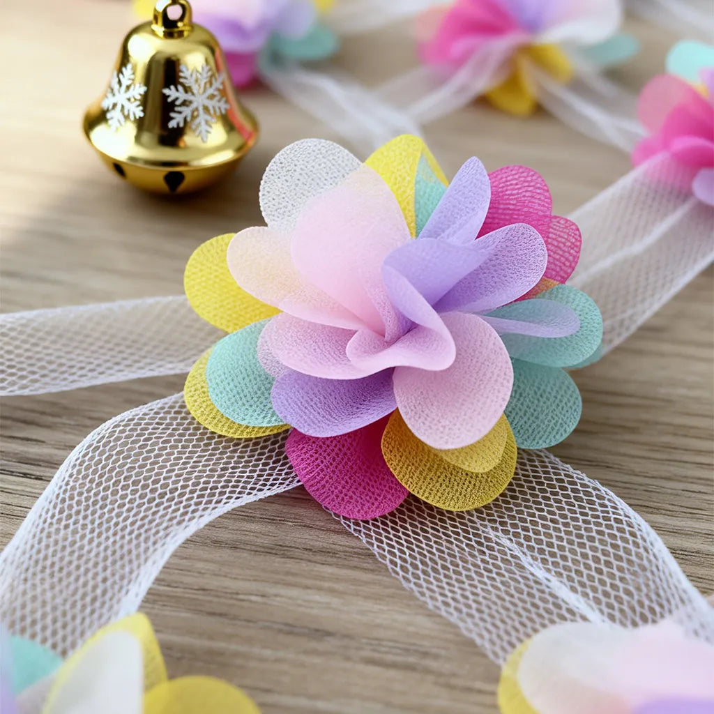60-Piece Colorful Petal Chiffon Lace Ribbon Set – Crafts & Gifts