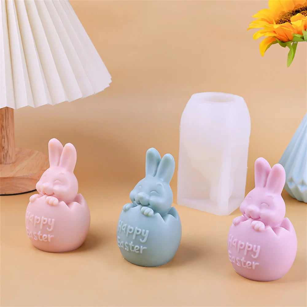 3D Easter Bunny Silicone Mold – Candle, Resin & Cake Crafts