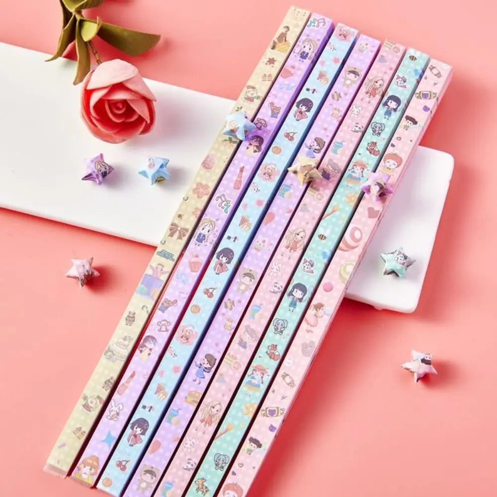 540-Sheet Colorful Star Origami Paper Strips – DIY Craft Kit