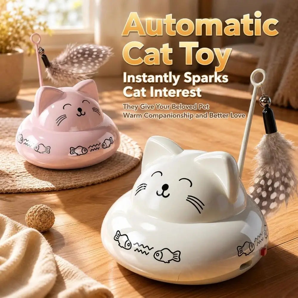 Rechargeable Automatic Interactive Cat Toy – Lights & Music
