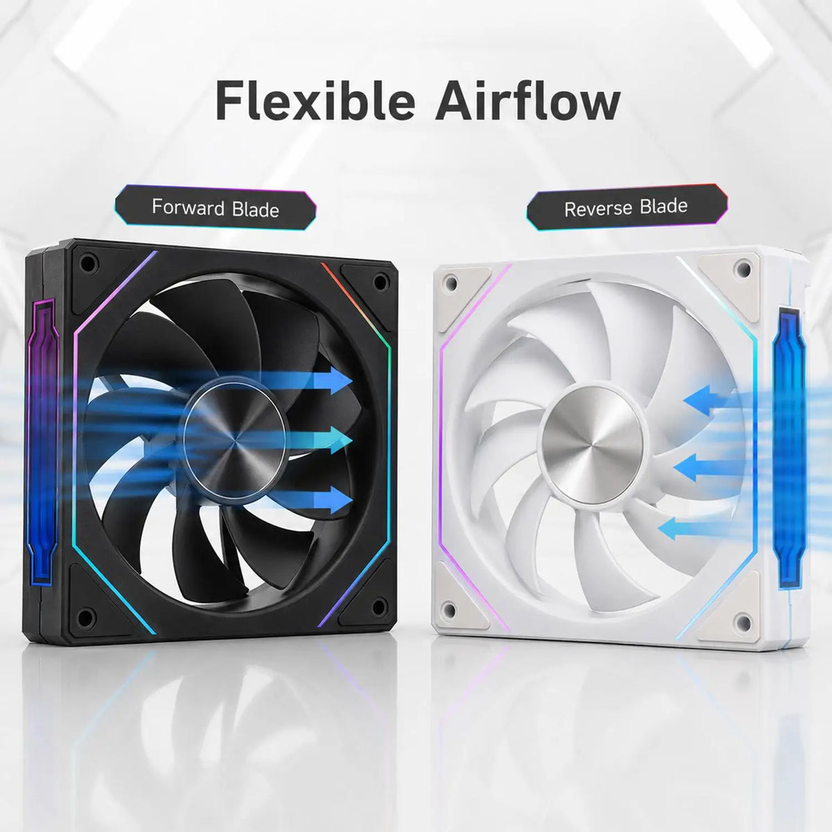 BAPPSUS 12cm ARGB Silent PC Case Fan – Infinity Mirror Cooler