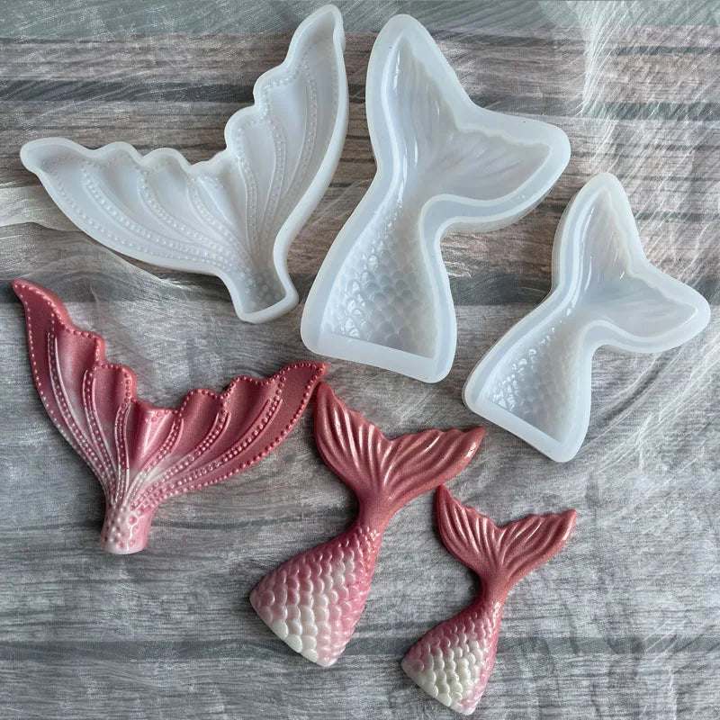 Mermaid Tail Silicone Mold – Resin, Soap, Candle & Cake