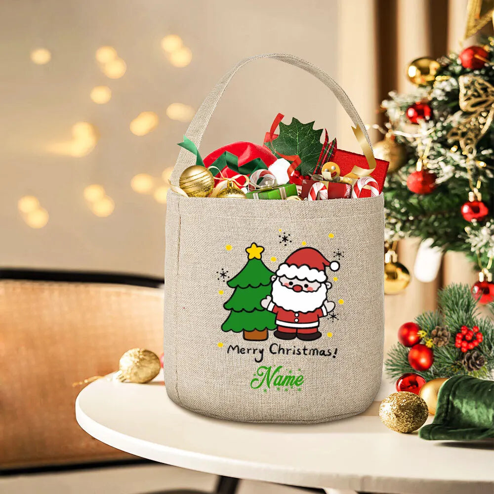 Personalised Christmas Santa Sack | Custom Name Kids Gift Bag
