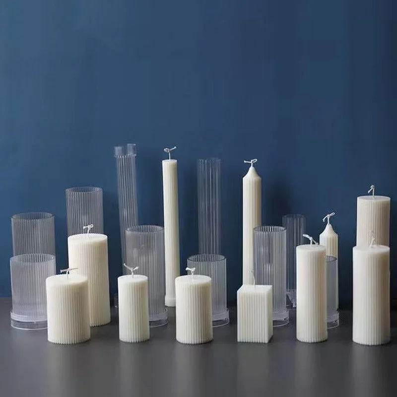DIY Pinstripe Cylinder Candle Mold – Acrylic Candle Making Kit