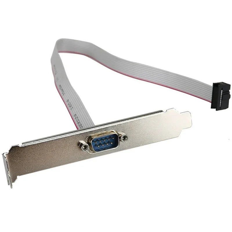 RS232 DB9 9-Pin to IDC 10-Pin Ribbon Cable Bracket Adapter