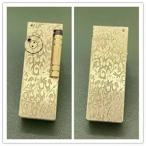 Retro Brass Kerosene Lighter | Arm-Lift Sliding Wheel Design