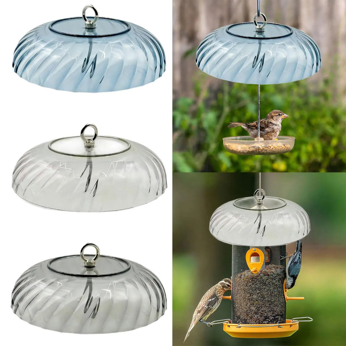 Squirrel Baffle Weatherproof Dome Cover for Bird Feeders