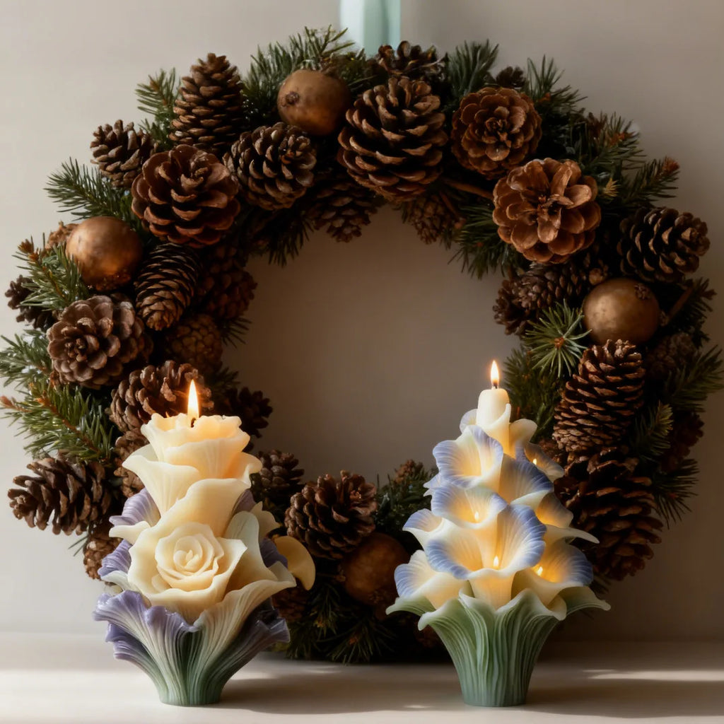Christmas Floral Tree Silicone Candle Mold – DIY Holiday Craft